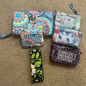 Vera Bradley bundle of wallets and key ring mini wallets